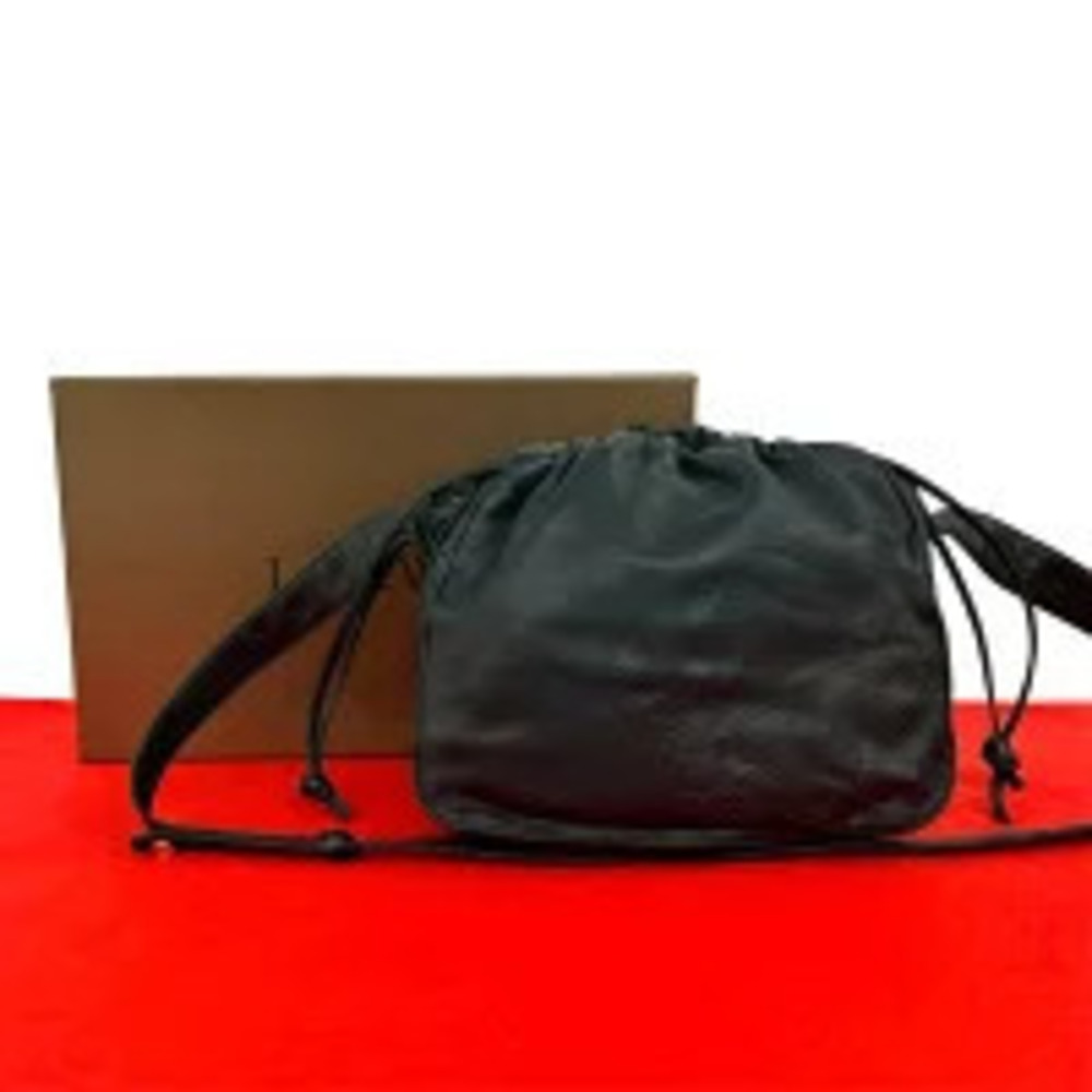 Loewe Anagram Nappa Leather Drawstring Shoulder Bag Black